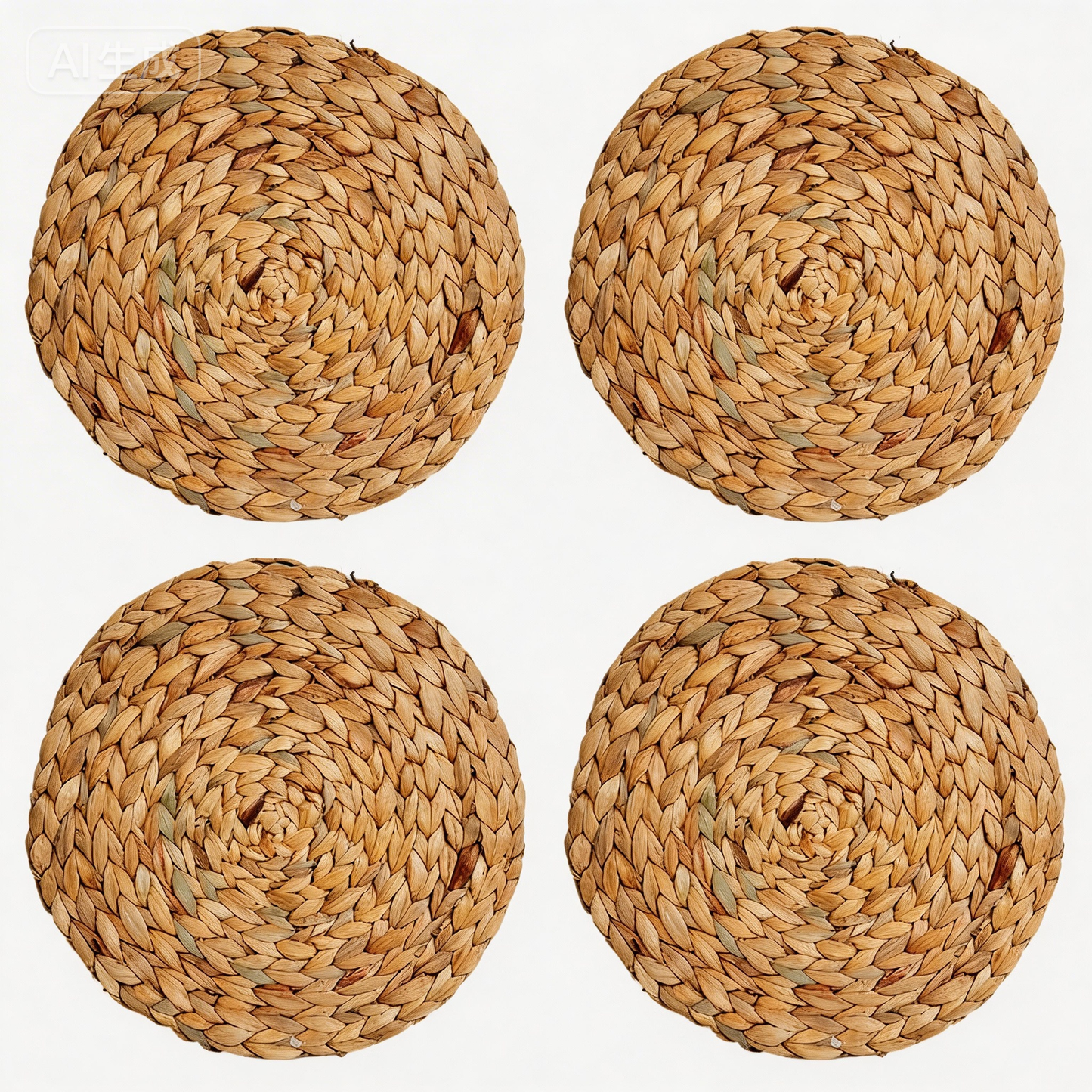 Handwoven Rattan Placemat, Natural Round Trivet for Table, Eco-Friendly Home Decor Coaster