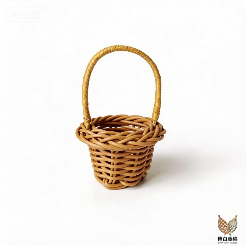 Handmade Wicker Mini Basket, Handmade Wall Hanging, Wall-Mounted Toy Decor, Photography Prop Decor