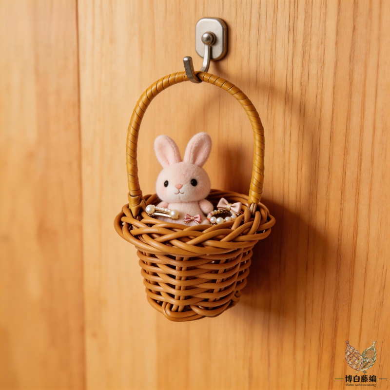 Handmade Wicker Mini Basket, Handmade Wall Hanging, Wall-Mounted Toy Decor, Photography Prop Decor