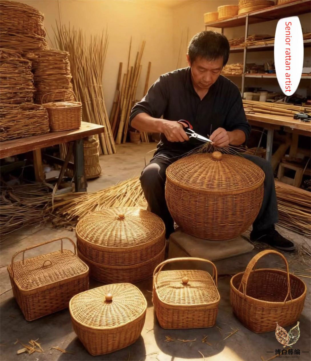 Handwoven Rattan Cat Bed, Eco-Friendly & Washable for Kittens & Cats, All-Season Breathable Cat House