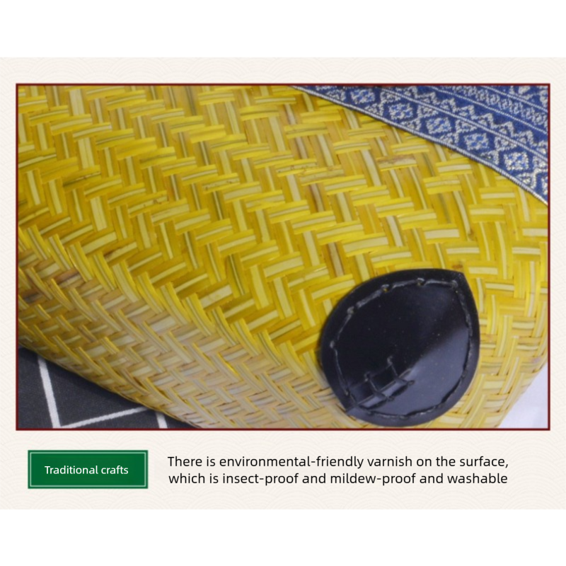 Handwoven bamboo bag, round ethnic style tote, eco-friendly natural bamboo handbag for women.