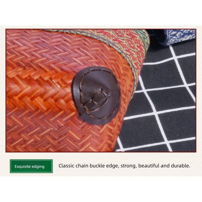 Handwoven bamboo bag, round ethnic style tote, eco-friendly natural bamboo handbag for women.