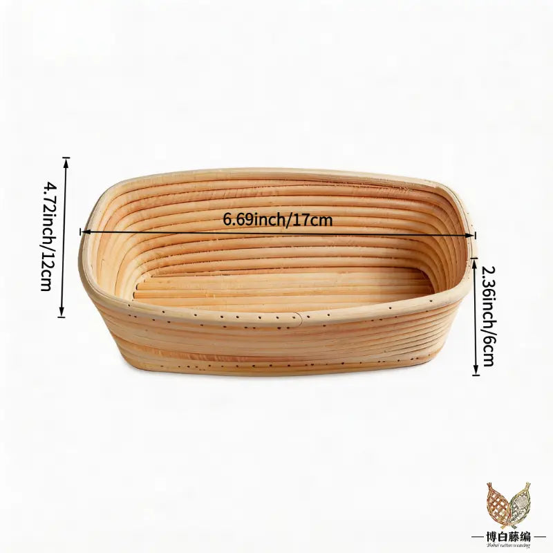 Oval Bread Proofing Basket – Handwoven Rattan Banneton with Linen Liner, 7 Sizes