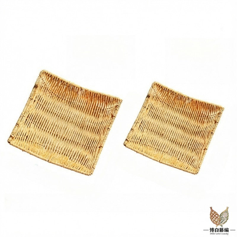 Handwoven Eco-Friendly Rattan Snack Basket for Bread & Fruit