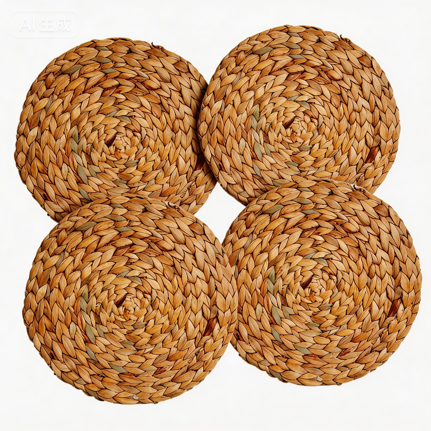 Handwoven Rattan Placemat, Natural Round Trivet for Table, Eco-Friendly Home Decor Coaster