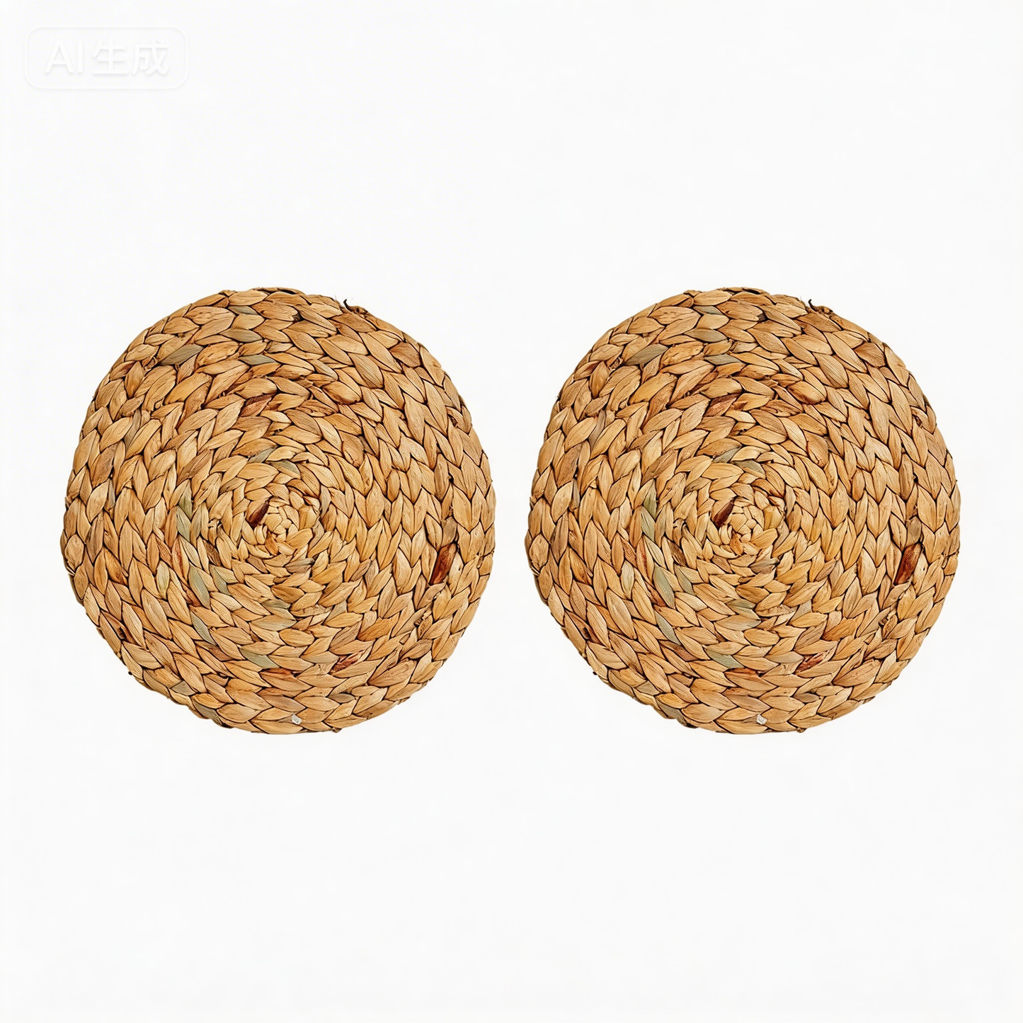 Handwoven Rattan Placemat, Natural Round Trivet for Table, Eco-Friendly Home Decor Coaster