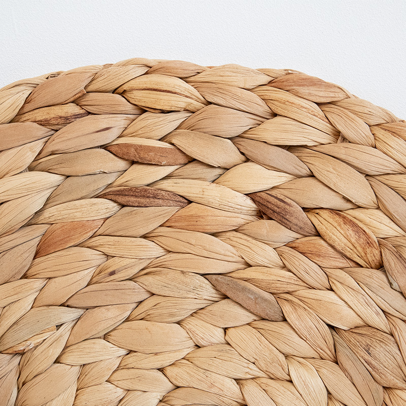Handwoven Rattan Placemat, Natural Round Trivet for Table, Eco-Friendly Home Decor Coaster